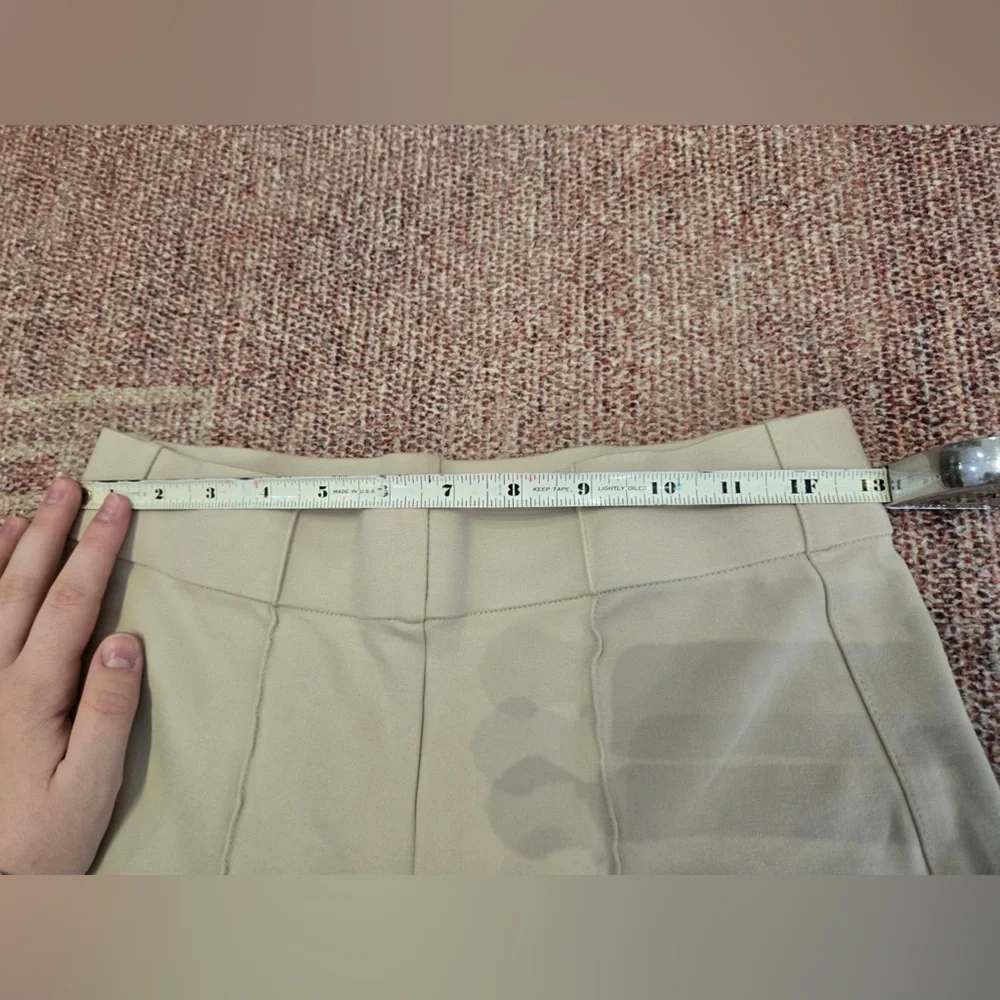 Jones & Co small pull on pintuck mid rise trouser in cream wide leg ankle - Picture 3 of 10